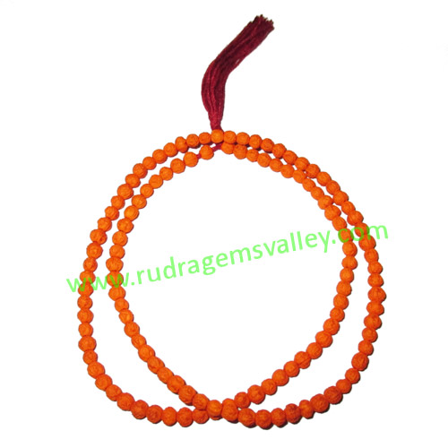 Rudrani Beads String (Mala), tiny rudraksha 3.5mm to 4mm size beads mala, pack of 1 string.