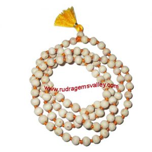 Tulsi beads mala, holy basil, auspicious wood beads-seeds string (mala of 108+1 beads), size: 6mm, pack of 1 string.