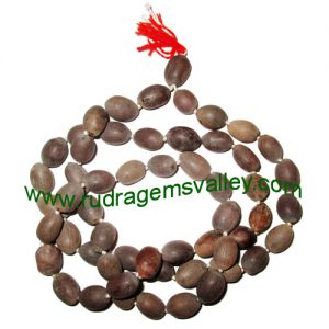 Kamal-Lotus Wood Beads-Seeds String (mala of 54+1 beads), kamalgatta mala made of approx 10x15mm lotus seeds, pack of 1 string.