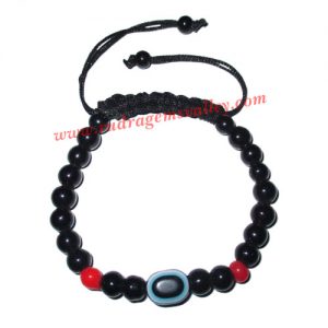 Adjustable beaded free size bracelets, evil eye (nazar) beads bracelets, made of glass beads as per picture. Pack of 1 piece, also available in custom designs and colors as per your instructions.