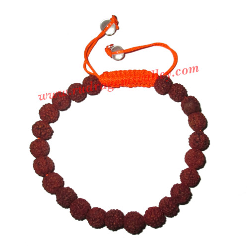 Rudraksha five face (5 mukhi) 7mm 23 beads bracelets free size adjustable. Five faced (5 mukhi) rudraksha beads are useful for removing lust, greed, attachment, jealousy, unwanted ego etc.; it prevents and cures blood pressure, heart problems, stress, men