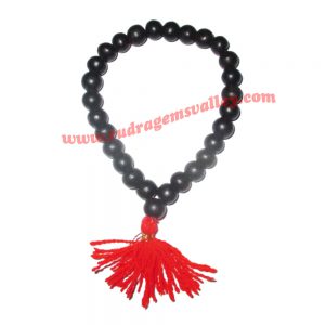 Adjustable beaded free size 8mm black-ebony beads bracelets, made of 8mm real-ebony-wood 27 beads in thread as per picture. Pack of 1 piece, also available in custom designs and sizes as per your instructions.