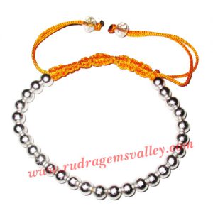 Parad mercury beads bracelet of 6mm round 27 parad beads, weight approx 26 grams. It is used for chanting mantras for spiritual attainments as well as multiple health benefits including diabetes, blood pressure and heart diseases by wearing it.