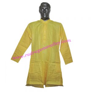 Cotton full sleeve mens kurta, 38 to 40 inches long, available in many chest sizes. Weight approx 200 grams, pack of 1 piece.