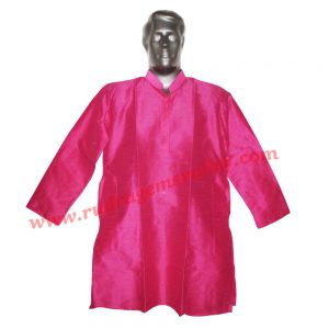 Indian silk full sleeve mens kurta, 38 to 40 inches long, available in many chest sizes, weight approx 200 grams, 3 pockets. Pack of 1 piece.