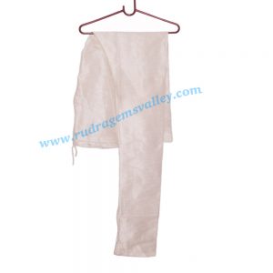 White-cream silk chudidar pyjama-pajama with twill tape. Weight approx 100 grams, pack of 1 piece.