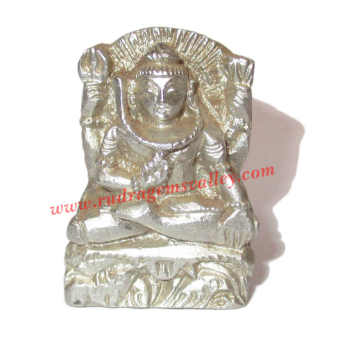 Parad mercury lord shiva statue idol, parad shiva idol, weight approx 60 grams, size 42x22x10mm. It is used for chanting mantras for spiritual attainments as well as multiple health benefits including diabetes, blood pressure and heart diseases by praying