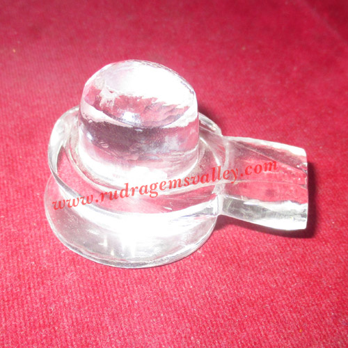 Sphatik crystal shiva linga, prayer accessories, Belgium shphatik shivalingam, weight approx 55 grams, pack of 1 piece.