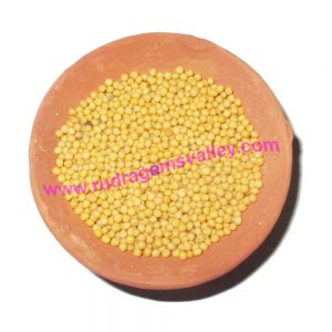 Pooja materials (puja samagri) yellow mustard seeds (peeli sarson),