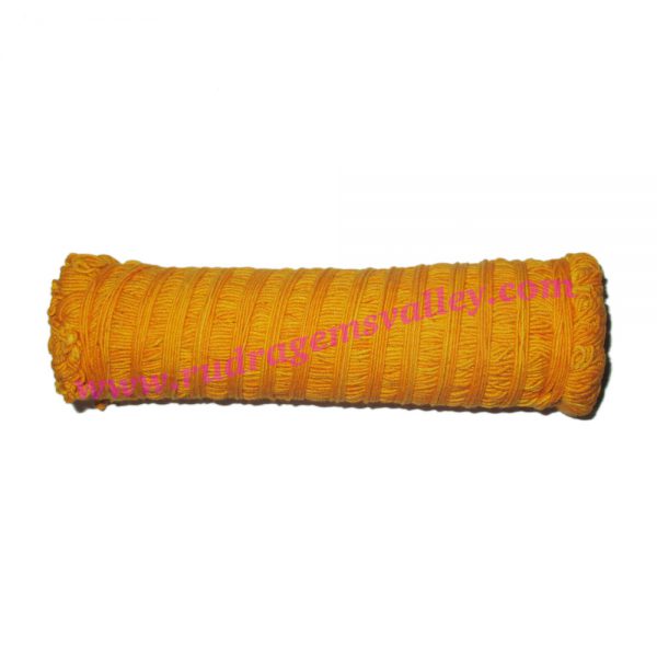 Pooja materials (puja samagri) yagyopavit thread, upnayan thread, (yajnopaveet, janeu) dark yellow