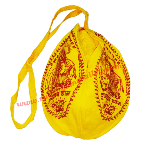 Lord Krishna digital printed japa bag, jaap mali or prayer bag or gomukhi or gaumukhi with zip, similar to the picture, used for chanting mantra.