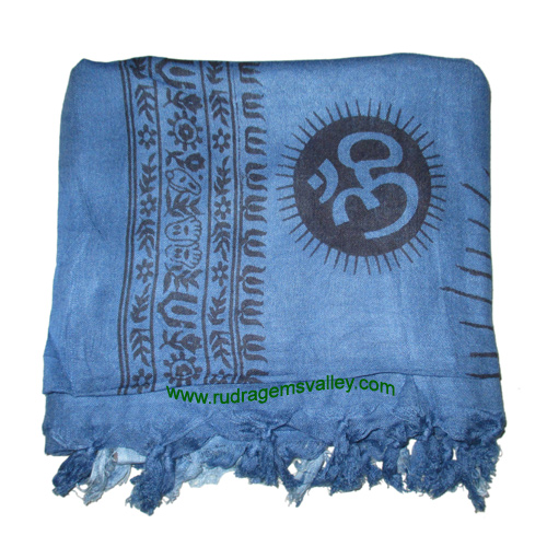 Fine quality om sign soft yoga scarves, material staple rayon, size 182x100 CM., weight approx 150 grams, minimum order 1 pcs.