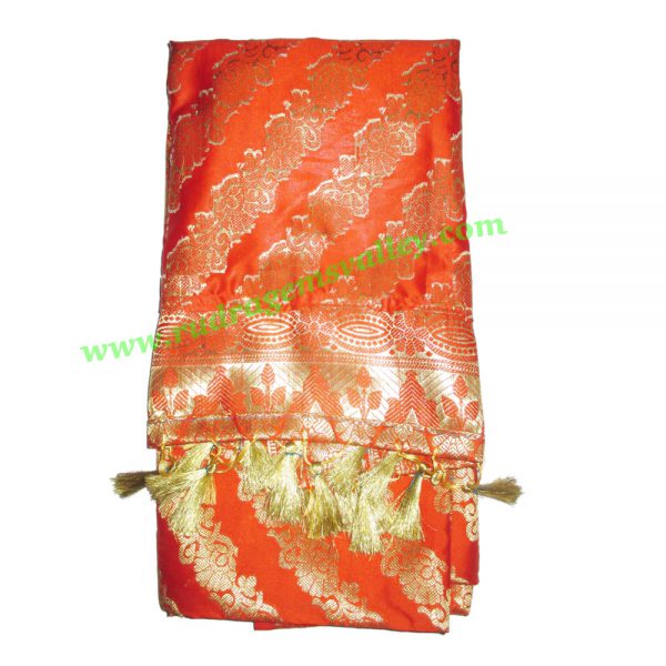 Indian silk scarves, banarasi chadar, fine quality fancy printed design indian silk scarves for women, size 76x21 inch. excluding tassels, weight approx 110 grams, minimum order 1 pcs.