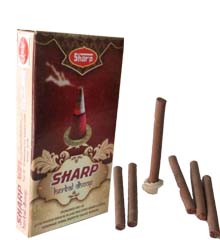Sharp Herbal Dhoop, ayurvedic incense-burning was used both to create pleasing aromas and a medicinal tool. Its use in medicine is considered the first phase of Ayurveda, which uses incense as an approach to healing. There are 10 pcs. in the box, weight approx 25 grams.