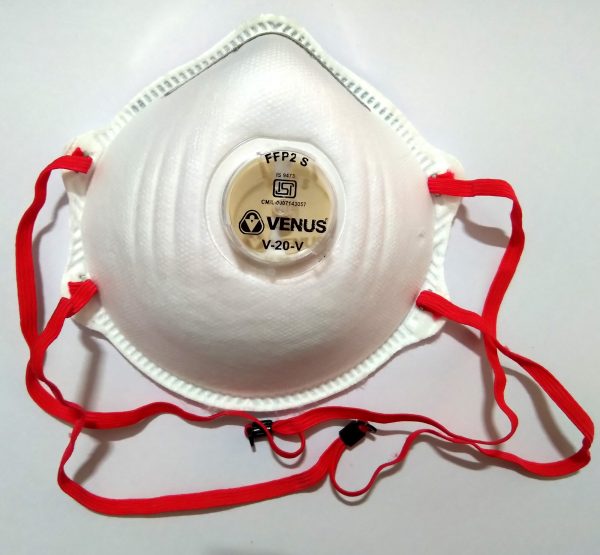 Respirator Venus N95 face mask, with earloop mount and nosepin, non woven, Pack of 1 Pcs.