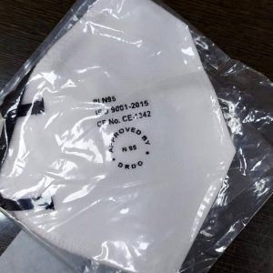 Respirator DRDO India N95 face mask, with earloop mount and nosepin, non woven, Pack of 1 Pcs.
