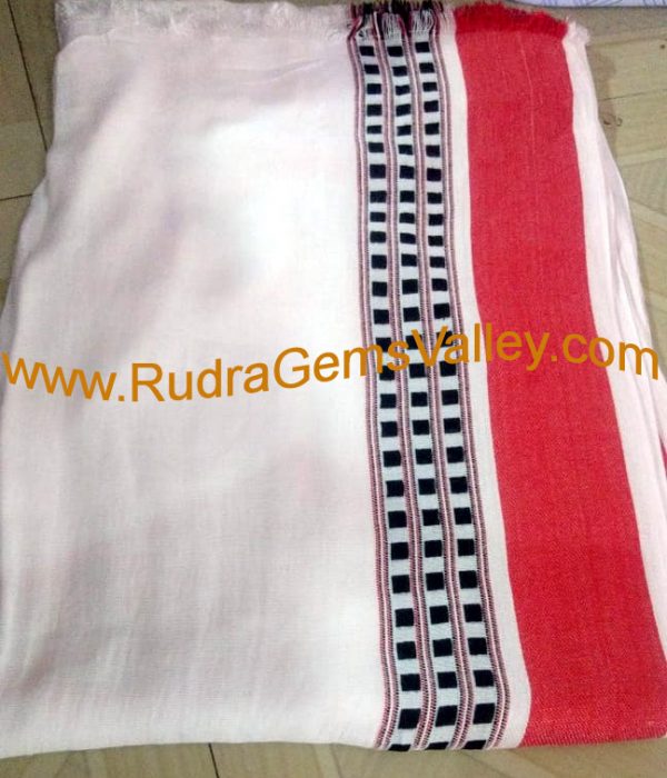 Bulk buy white rayon Modi gamachha wide border MHVR, rayon scarves for protection from dirt and dust, unisex rayon gamacha white, 180 centimeter, Pack of 100 Pcs.